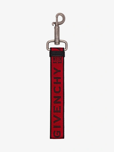 Shop Givenchy Red Logo Keyring