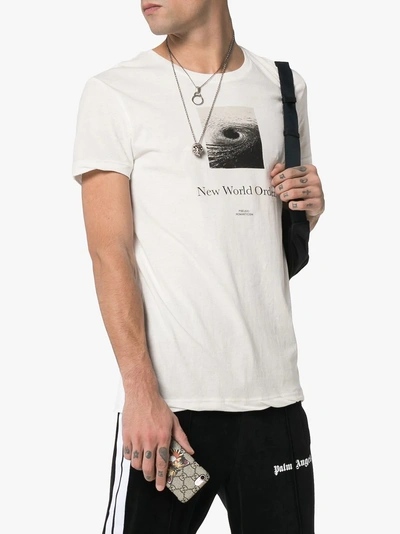 Shop Ksubi 'new Order' T-shirt Mit Print In White