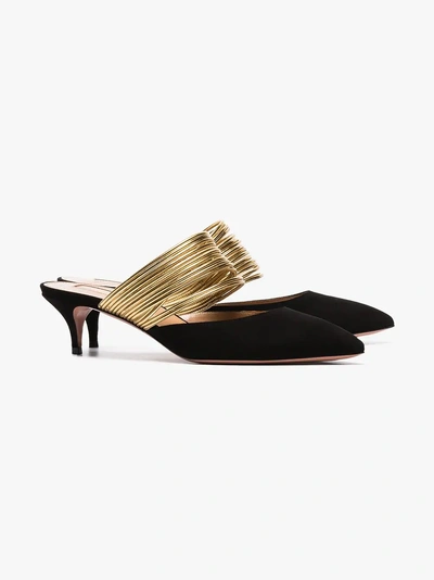 Shop Aquazzura Rendez Vous 45 Suede Pumps In Black