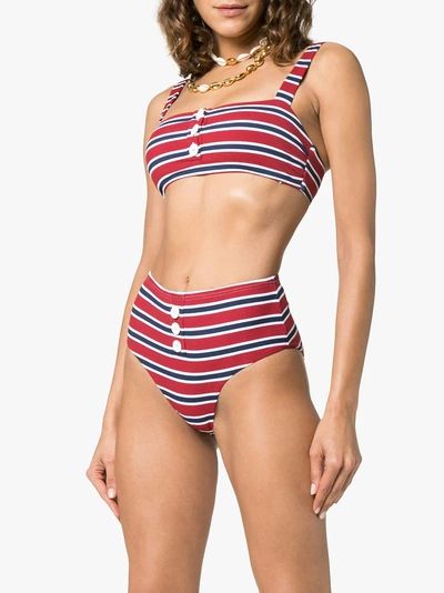 Shop Onia Carolina Sam Striped Bikini In 960 Multicoloured