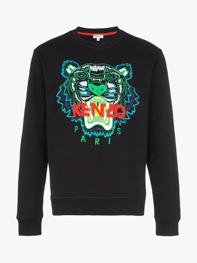Shop Kenzo Tiger Appliqué Sweatshirt In Black