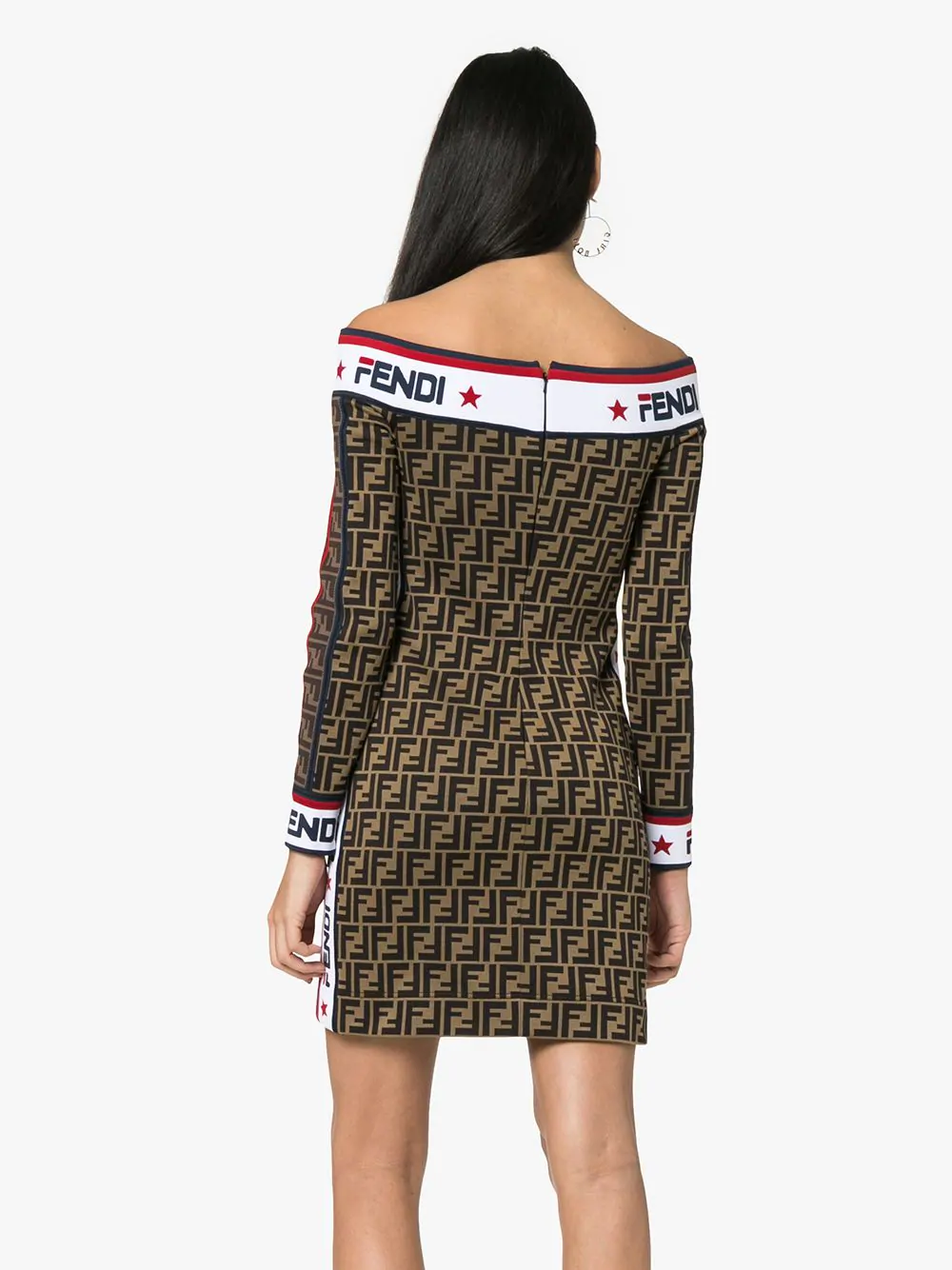 fendi off shoulder dress