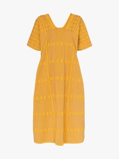 Shop Pippa Holt Embroidered Kaftan Dress In Orange