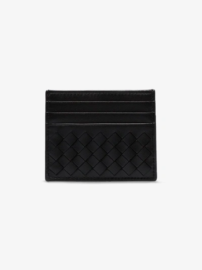 Shop Bottega Veneta Black Weave Cardholder In 1000 Black