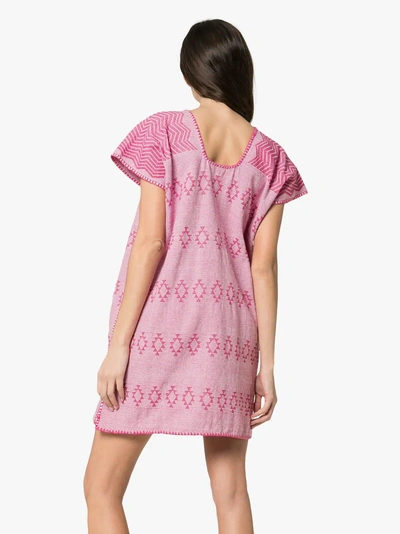 Shop Pippa Holt Embroidered Kaftan Dress In Pink