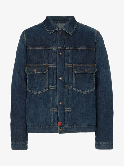 Shop Visvim '101' Daunenjacke Aus Denim In Blue