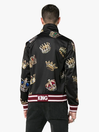Shop Dolce & Gabbana Crowns Track Jacket In Black