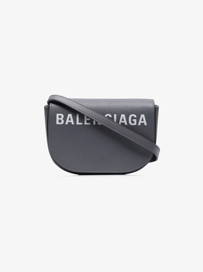 Shop Balenciaga 'ville Xs' Umhängetasche In Grey