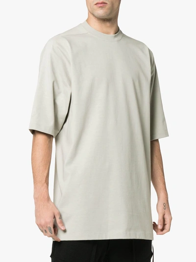 Shop Rick Owens Oversized Long Cotton T Shirt In 61 Oyster