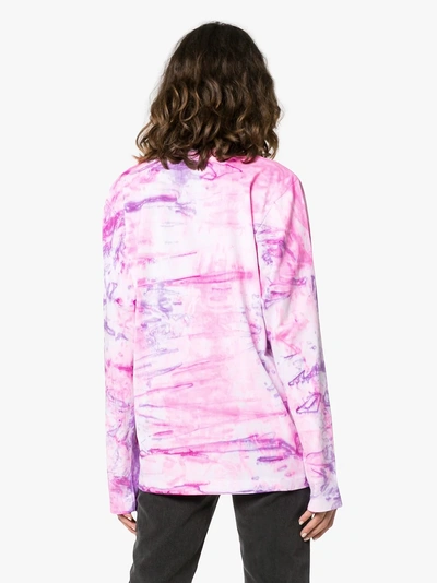 Shop Ashish X Browns May Everyone Everywhere Be Happy And Free Long Sleeve T-shirt In Pink