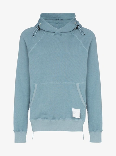Shop Satisfy Cotton Hooded Sweatshirt In Blue