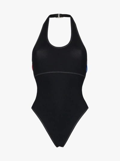 Shop Ack Bl Italia Blasic Halterneck Swimsuit