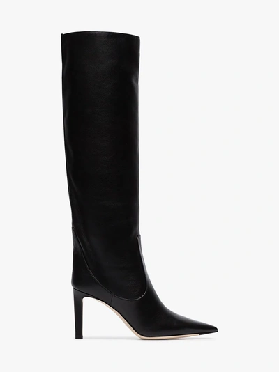 Shop Jimmy Choo Black Mavis 85 Boots