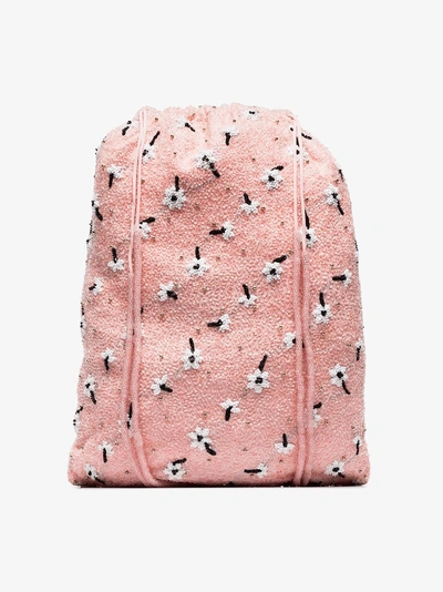 Shop Ganni 'monticello' Rucksack Mit Pailletten In Pink