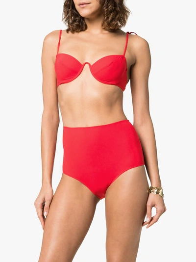 Shop Araks Myriam Mallory High-waisted Underwired Bikini Set In Red