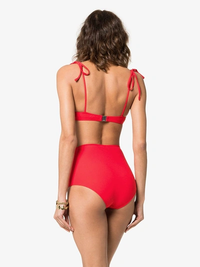 Shop Araks Myriam Mallory High-waisted Underwired Bikini Set In Red