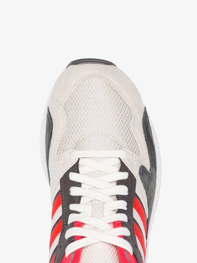 Shop Adidas Originals Adidas Ultra Tech Sneakers In White/grey/orange