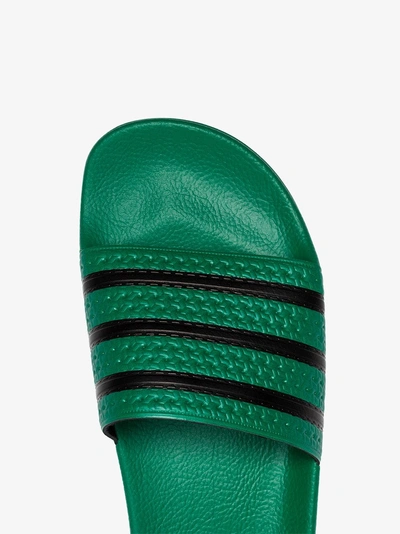 Shop Adidas Originals Adidas Green Adilette Slider Sandals
