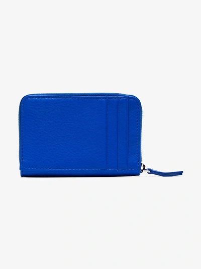Shop Balenciaga Electric Blue Everyday Leather Wallet In 4265 Blue