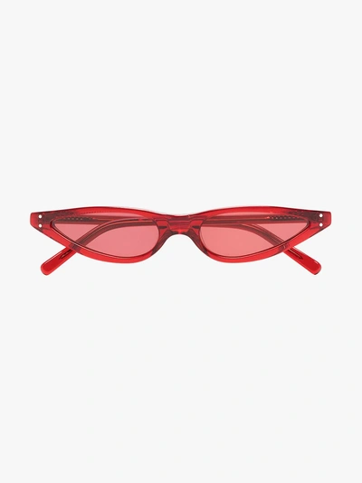 Shop George Keburia Sonnenbrille Im Cat-eye-design In Red
