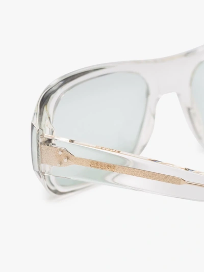 Shop Celine Eyewear Transparent Rectangular Sunglasses In Nude & Neutrals