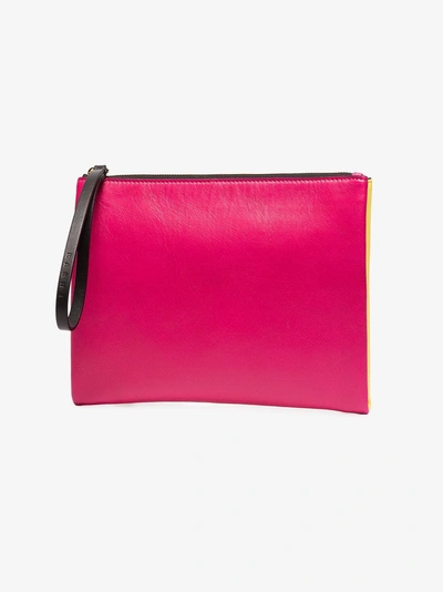 Shop Marni Clutch Mit Handgelenksriemen In Pink