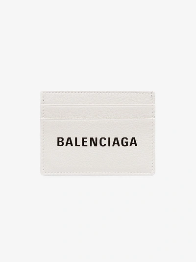 Shop Balenciaga Snow White Logo Print Card Holder