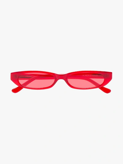 Shop Roberi & Fraud 'red Frances' Sonnenbrille