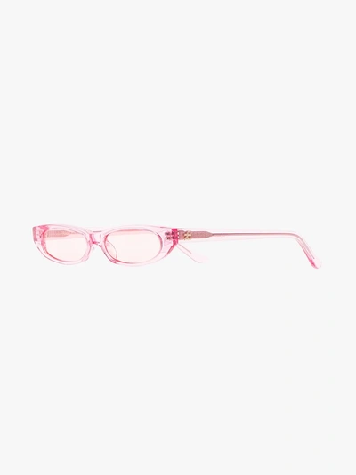 Shop Roberi & Fraud 'red Frances' Sonnenbrille In Pink