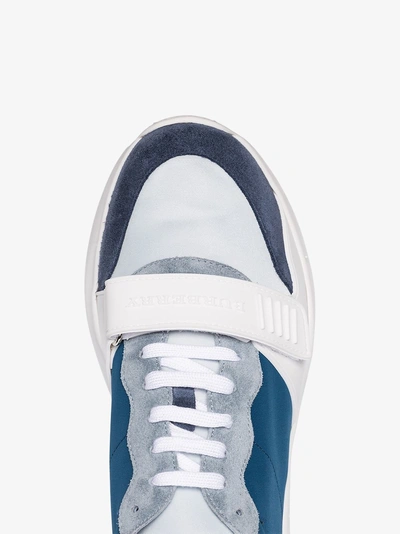 Shop Burberry 'regis' Sneakers In Blue