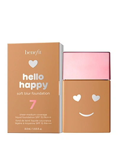 Shop Benefit Cosmetics Hello Happy Soft Blur Foundation In Shade 7: Medium-tan Neutral Warm