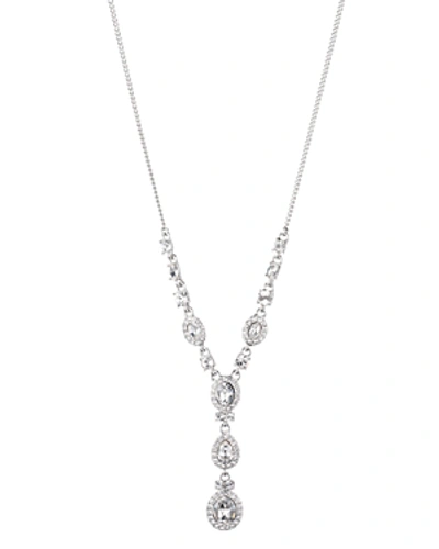 Shop Givenchy Pear Lariat Necklace, 16 In Silver