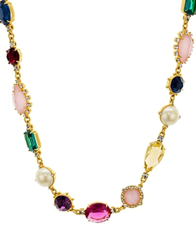 Shop Kate Spade New York Mixed Stone Necklace, 16 In Multi/gold