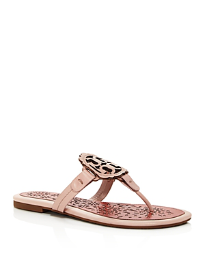 women's miller scallop leather thong sandals