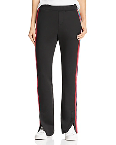 Shop Pam & Gela Rainbow-stripe Track Pants In Black