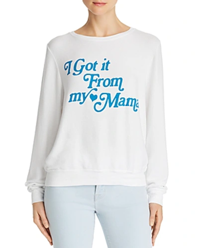 Shop Wildfox Got It From My Mama Sweatshirt In Clean White