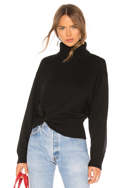 Shop Alexander Wang T Twist Detail Turtleneck Sweater In Black