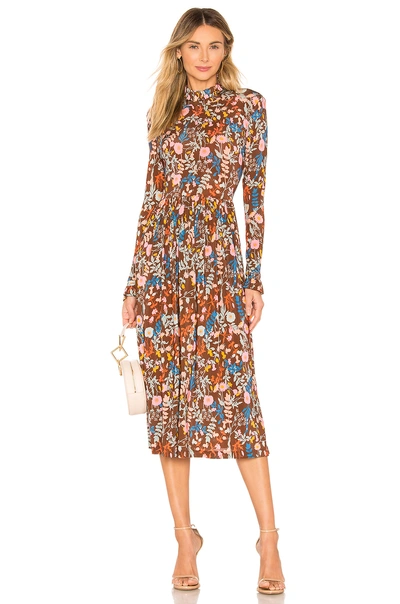 Stine Goya Clarabelle Dress In Flowers Mocha | ModeSens