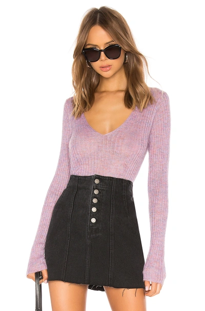 Shop Rag & Bone Donna V Neck Sweater In Purple. In Lilac