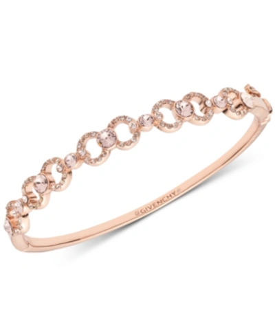 Shop Givenchy Crystal Link Bangle Bracelet In Pink