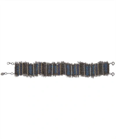 Shop Stephanie Schneider Oxidised Silver Silk Chain Bracelet