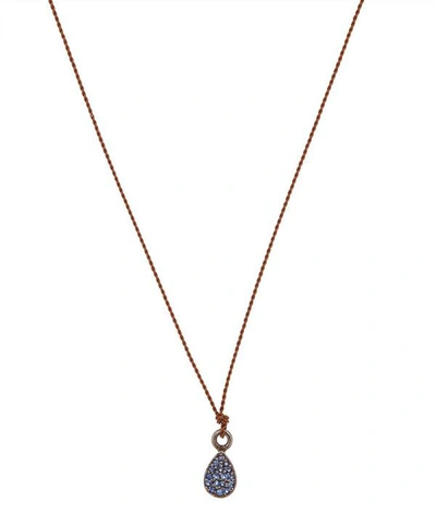 Shop Margaret Solow Silver Blue Sapphire Cluster Cord Necklace