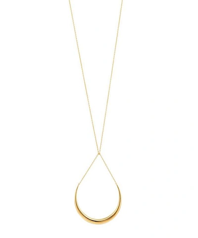Shop Dinny Hall Gold Plated Vermeil Silver Toro Cross Chain Horn Pendant Necklace In Gold Vermeil