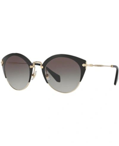 Shop Miu Miu Sunglasses, Mu 53rs In Gold/grey Gradient