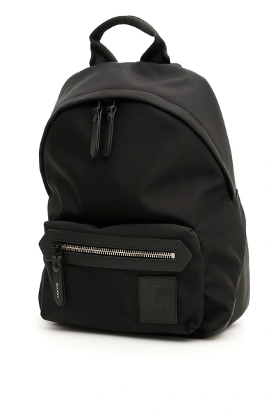 Shop Lanvin Nylon And Leather Backpack In Black (black)