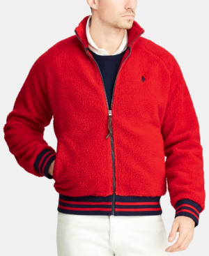 polo ralph lauren men's fleece track jacket