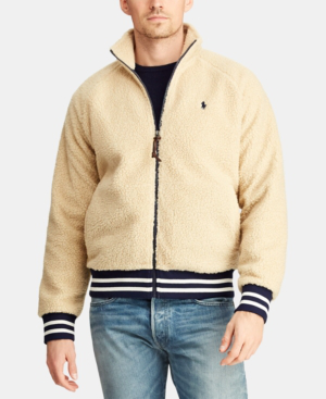 mens polo fleece jacket