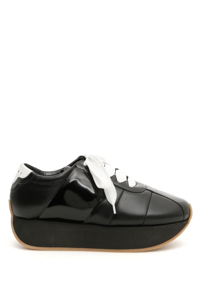 Shop Marni Big Foot Sneakers In Black