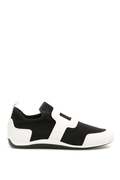 Shop Roger Vivier Sporty Viv Sneakers In Nero Bianco|nero