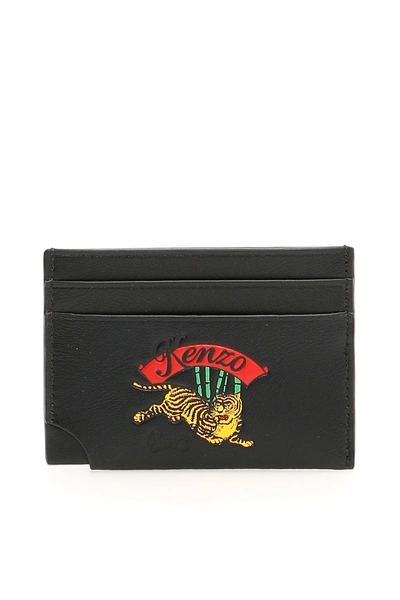 Shop Kenzo Jumping Tiger Cardholder In Black